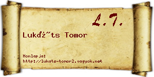 Lukáts Tomor névjegykártya
